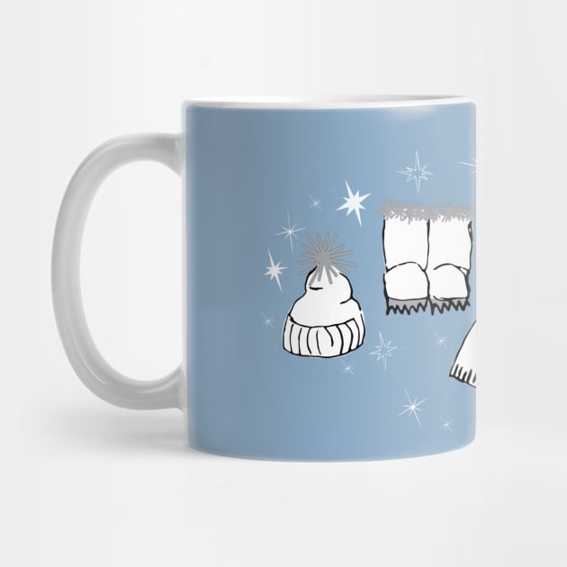 Winter weather snow lover cartoon illustration by Angel Dawn Design